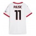 Maillot de foot AC Milan Christian Pulisic #11 Extérieur vêtements Femmes 2024-25 Manches Courtes